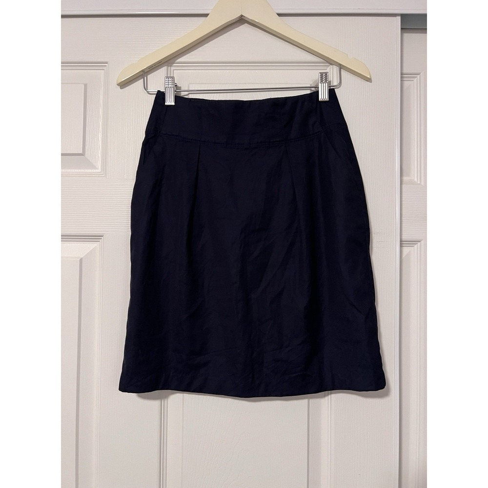 Banana Republic Mini Skirt Navy Blue Made In India Preppy Old Money